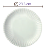 PLATO PASTELERO CON OLANES CARTÓN BLANCO #5