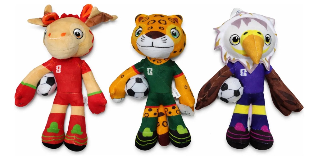 SET DE PELUCHES MASCOTAS MUNDIAL